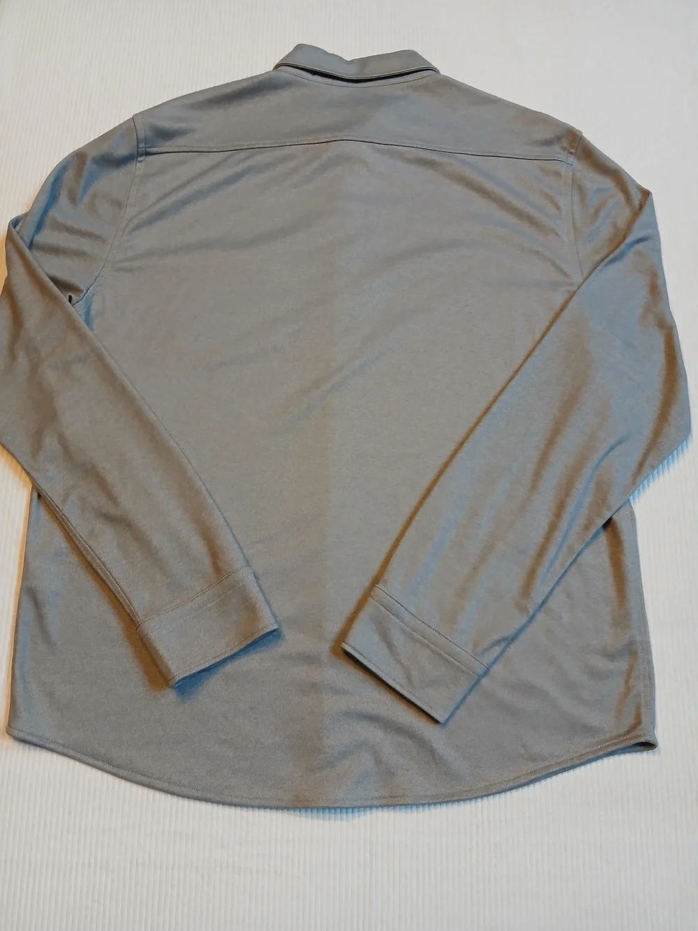 Banana Republic Men's Size LG Slim Fit Gray Long Sleeve Stretch Button Up NWOT